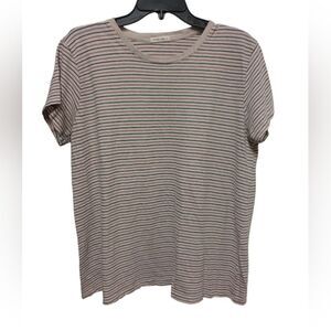 Marine Layer Striped Short Sleeve Tee - Cream and Black